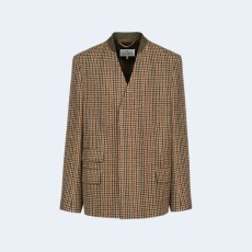 메종 마르지엘라 하운즈투스 패턴 울 블레이저